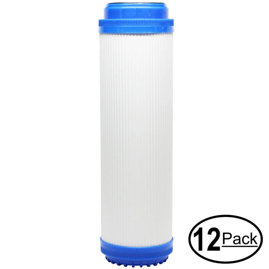 12-Pack Replacement for Expres Water FH4200W Granular Activated Carbon Filter - Universal 10-inch Cartridge for Flow Pur 10â€ White Sump Housing - Denali Pure Brand