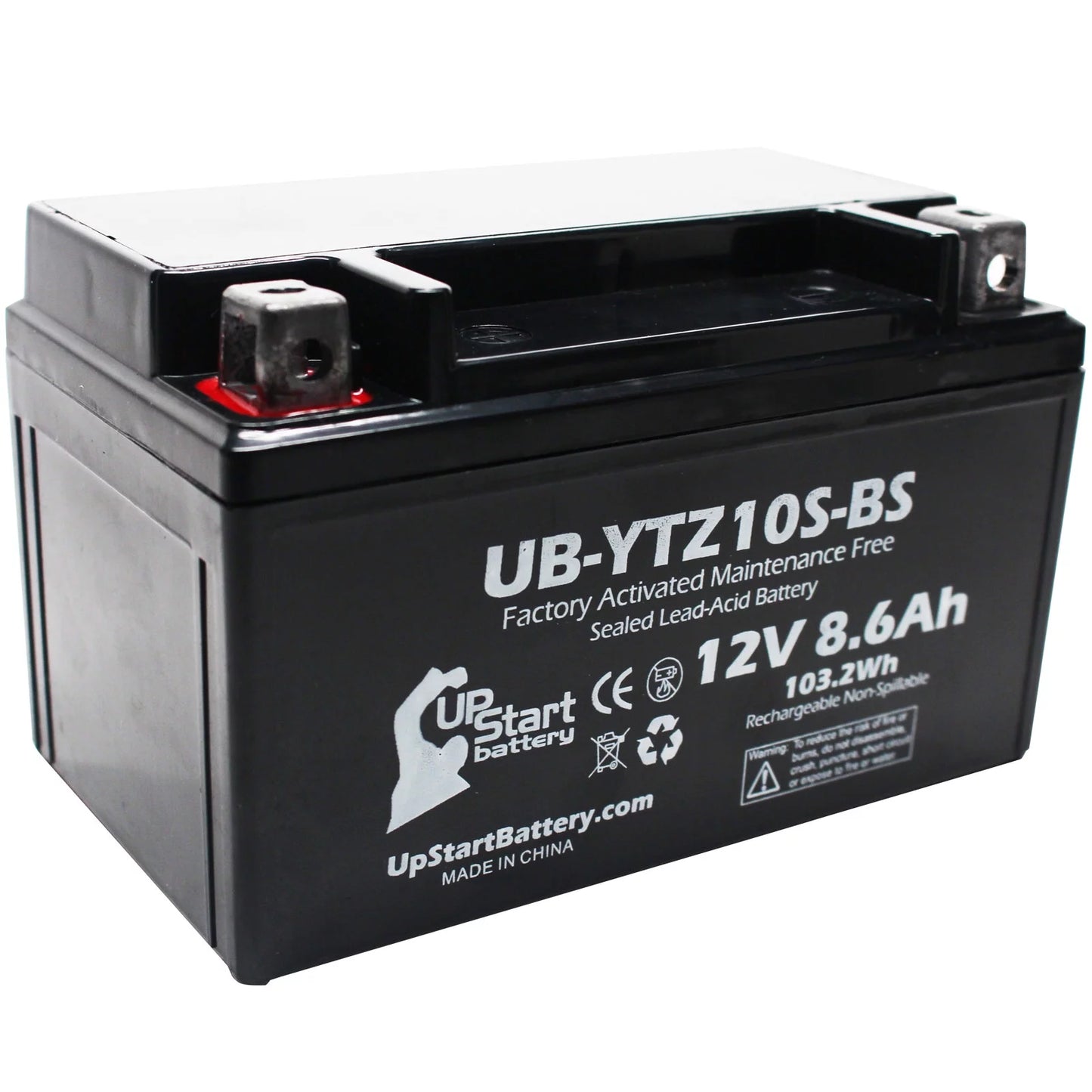 5-Pack UpStart Battery Replacement for 2011 Yamaha Maxam 250CC Factory Activated, Maintenance Free, Scooter Battery - 12V, 8.6Ah, UB-YTZ10S-BS