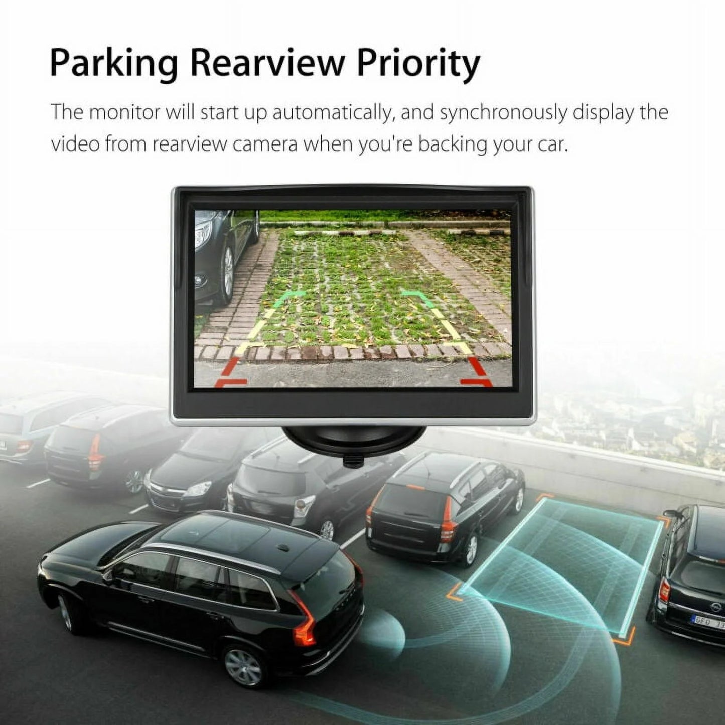 5" Wireless LCD Rearview Car Backup Camera and Monitor Reverse Assist Kit