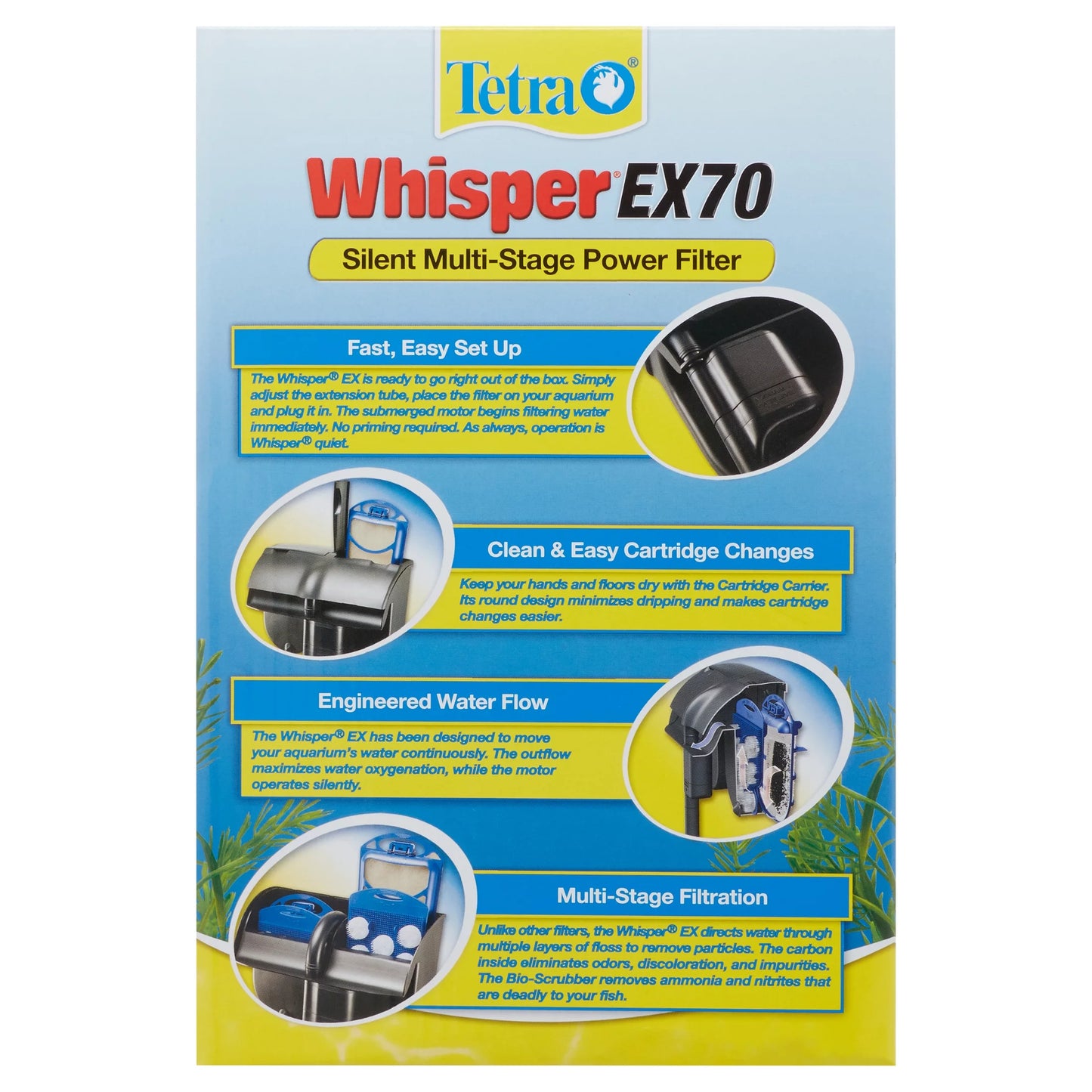 Tetra Whisper Ex Power Filters - Ex-70 (340 Gph) 45-70 Gallons