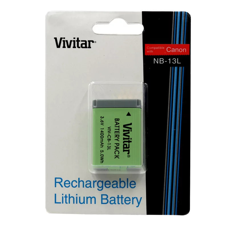 Two Vivitar Rechargeable Replacement Battery Canon NB 13L for Canon PowerShot SX720 HS Digital Camera