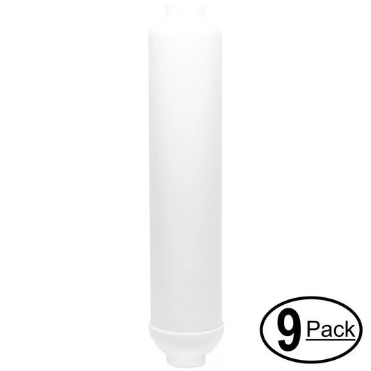 9-Pack Replacement for Water Depot R0-323 Inline Filter Cartridge - Universal 10-inch Cartridge for Water Depot Economy 3-Stage Reverse Osmosis Unit - Denali Pure Brand