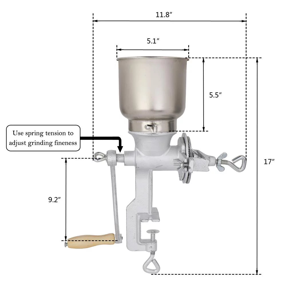 SalonMore Manual Grain Grinder Mill for Corn and Coffee Nut