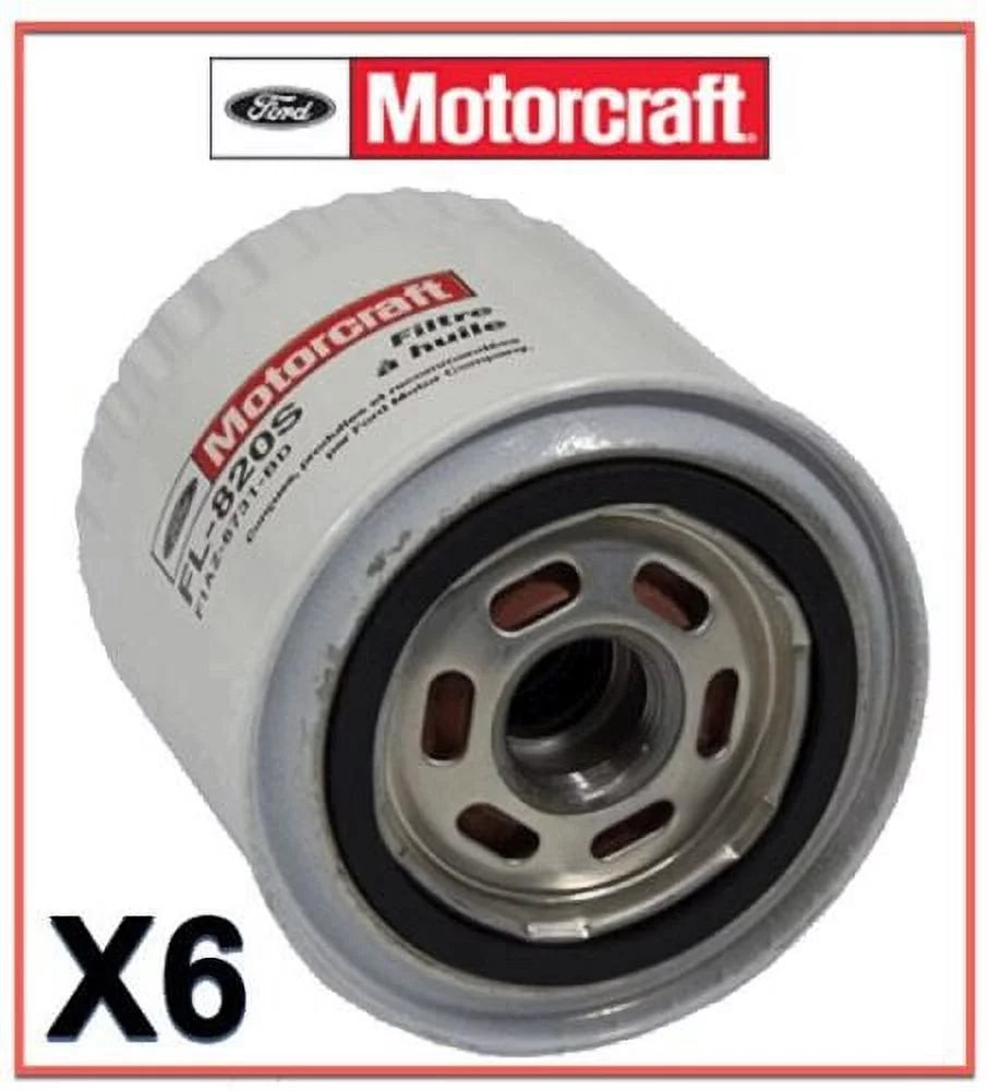 6 Engine Oil Filters Genuine FORD Motorcraft Replace OEM # FL1820S