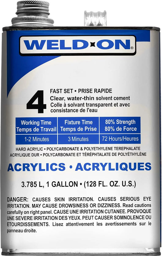 SCIGRIP Weld-On #4 Adhesive, Gallon and Weld-On Applicator Bottle with Needle