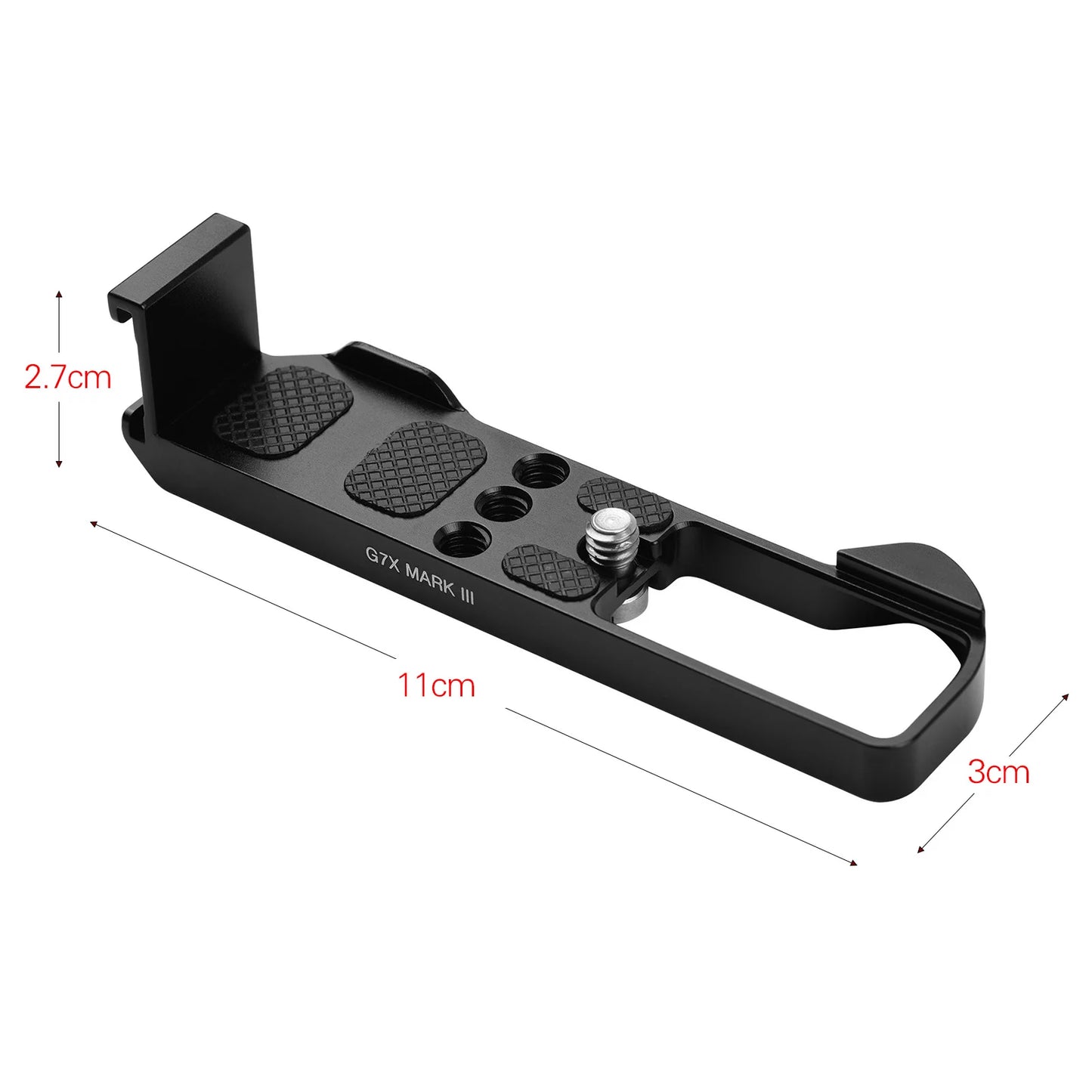 Suzicca Camera Quick Release L Mount Plate with Cold Shoe 1/4 3/8 Threaded Holes Wrenches Replacement for Canon G7X Mark III Camera Accessories