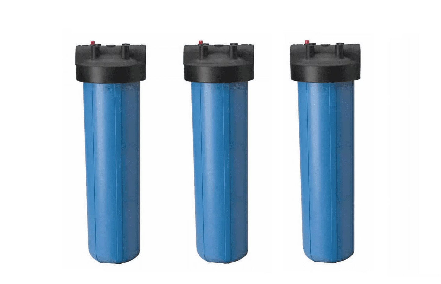 3 Big Blue Housing/Canisters 1" NPT w/ Pressure Relief for 4.5" x 20" FILTER/CARTRIDGES