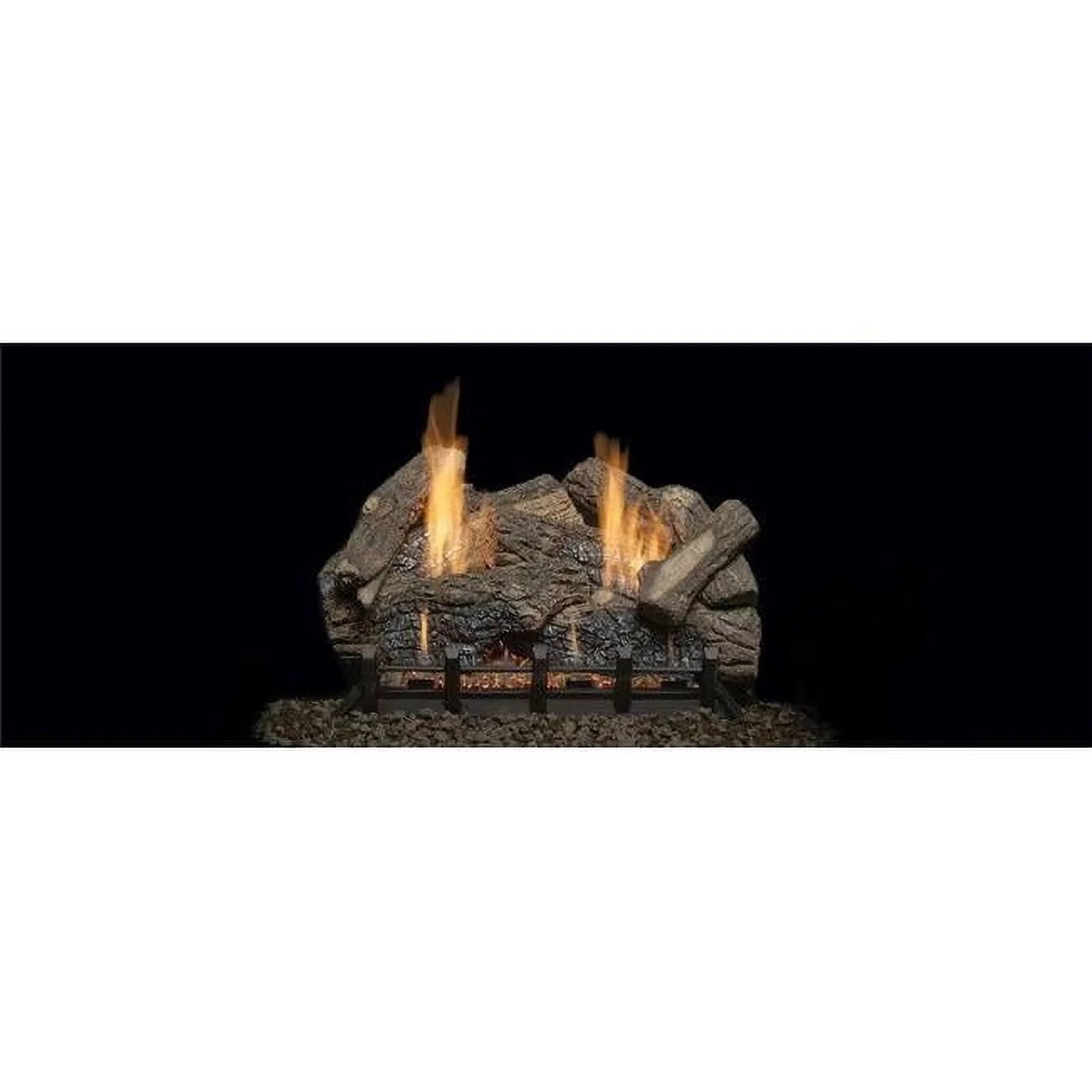 18 in. Highland Oak Refractory Log Set for Natural Blaze VF Burner - 7 Piece