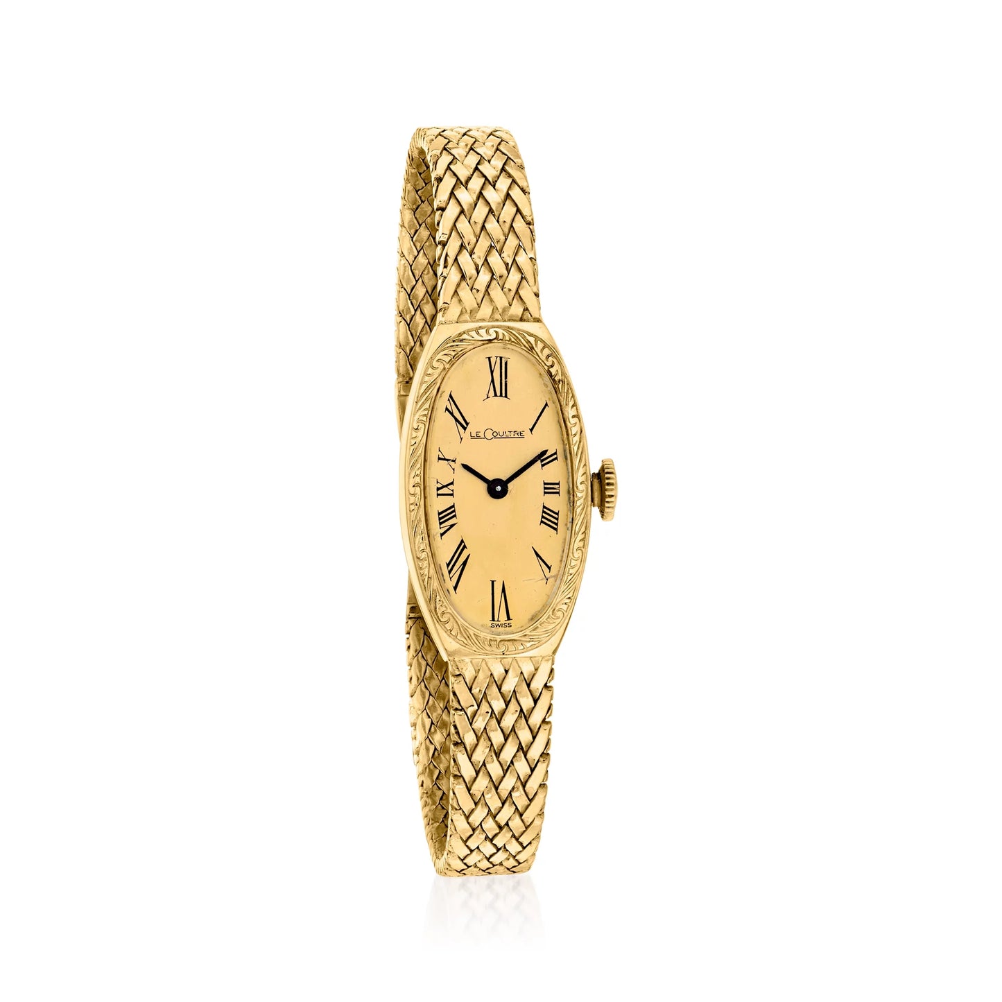 Ross-Simons C. 1970 Vintage Lecoultre 14kt Yellow Gold Mesh Watch, Women's, Adult, Pre-Owned