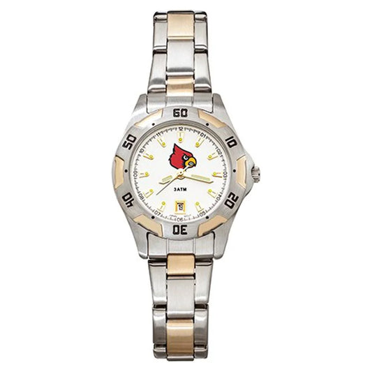 UNIV OF LOUISVILLE ALL-PRO WOMEN'S TWO-TONE WATCH W/BRACELET #Q-UL154