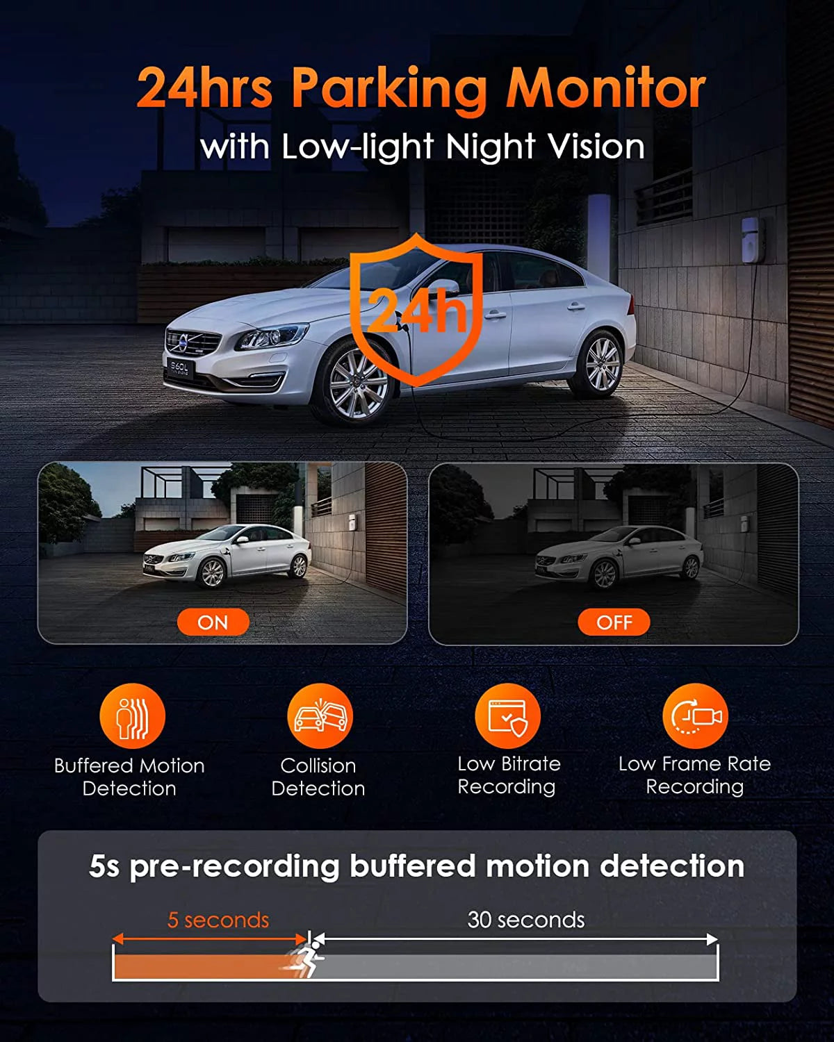 Vantrue E3 3 Channel 2.5K WiFi Dash Cam Front and Rear Inside, 3 Way Triple GPS Dash Camera 1944P+1080P+1080P with STARVIS IR Night Vision, Voice Control, 24 Hours Parking Mode, Support 512GB Max