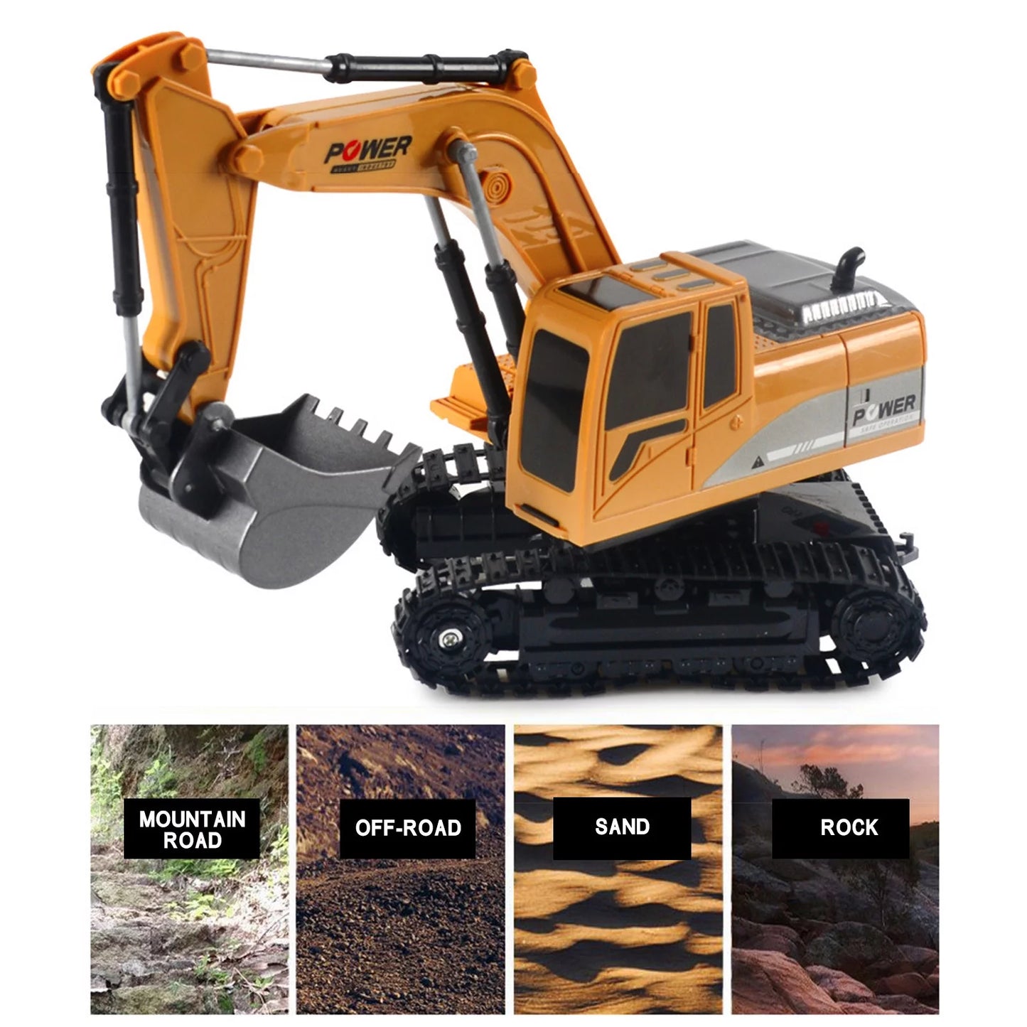 YHAIOGS RC Trucks Mini RC ExcavaTOr 1:24 Alloy Plastic Engineering Car Christmas Electri