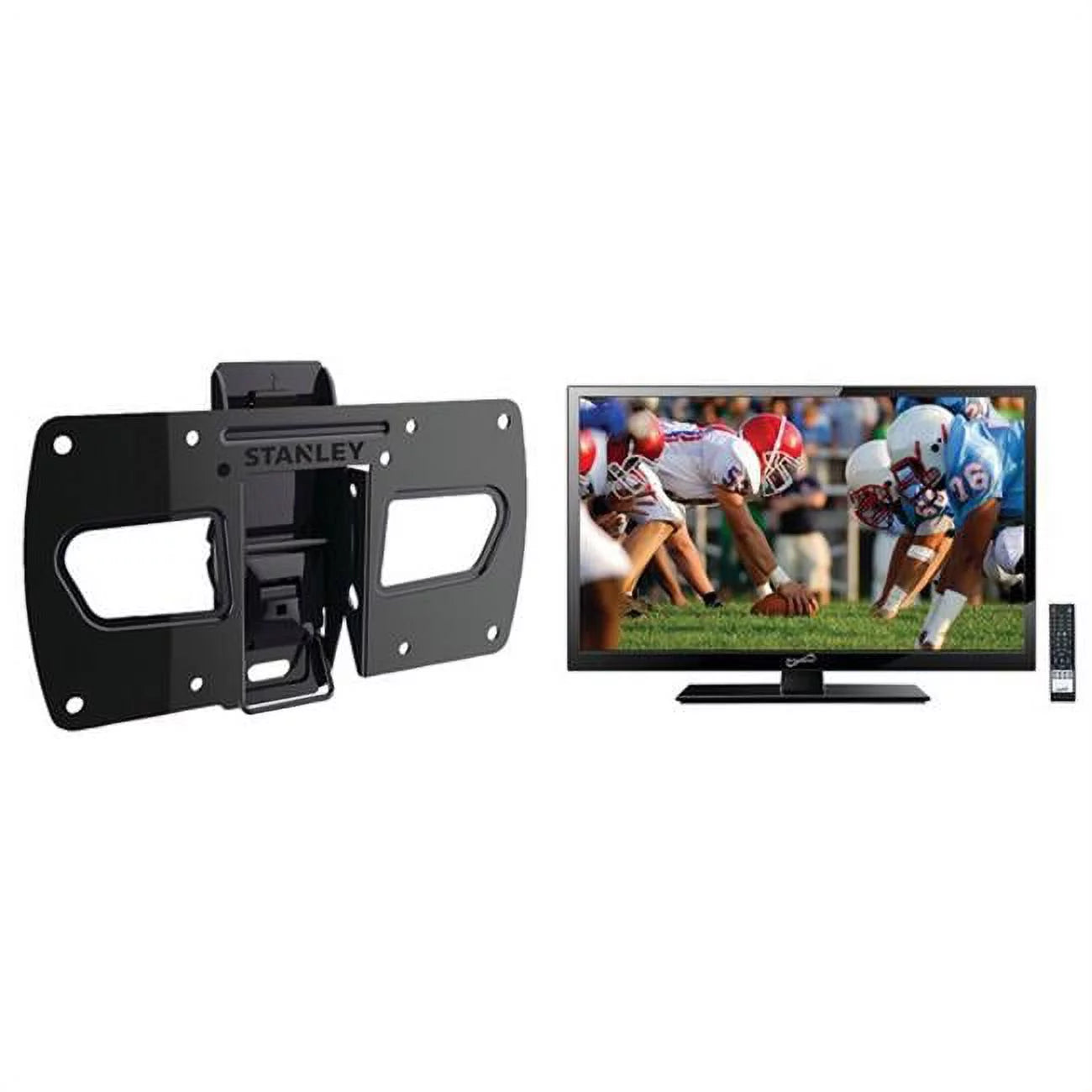 Supersonic 24" Class Full HD (1080P) Portable LED TV (SC-2411) and Stanley TMR-EC3103T Tilt Wall Mount