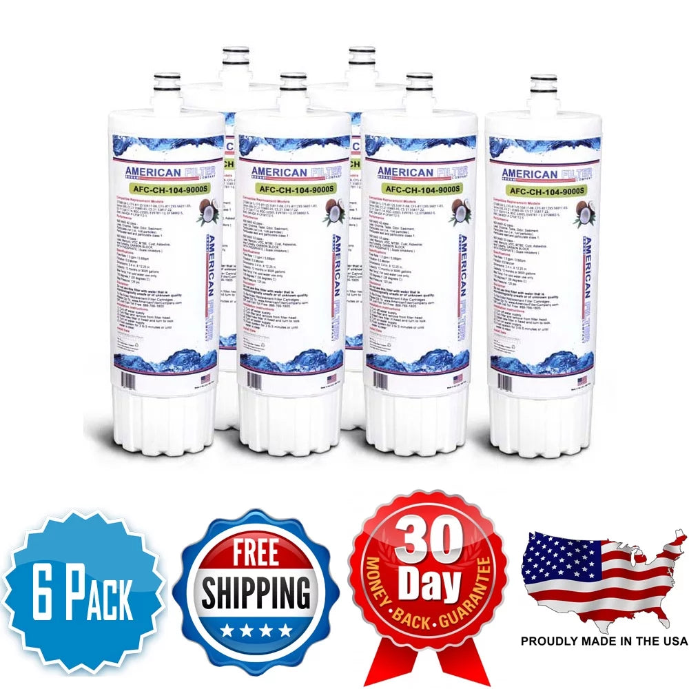 AFC Brand , Water Filters , Model # AFC-CH-104-9000S , Compatible with 3M® Cuno® SWC900-C - 6 Pack - Made in U.S.A.