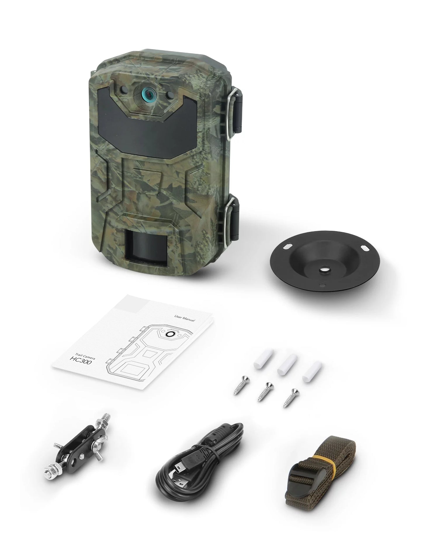 Victure HC520 4K/30MP Trail Camera IP66 Waterproof with LEDs Infrared Night Vision Game Camera 120° Detection Angle with 0.3' Trigger Speed for Outdoor Security