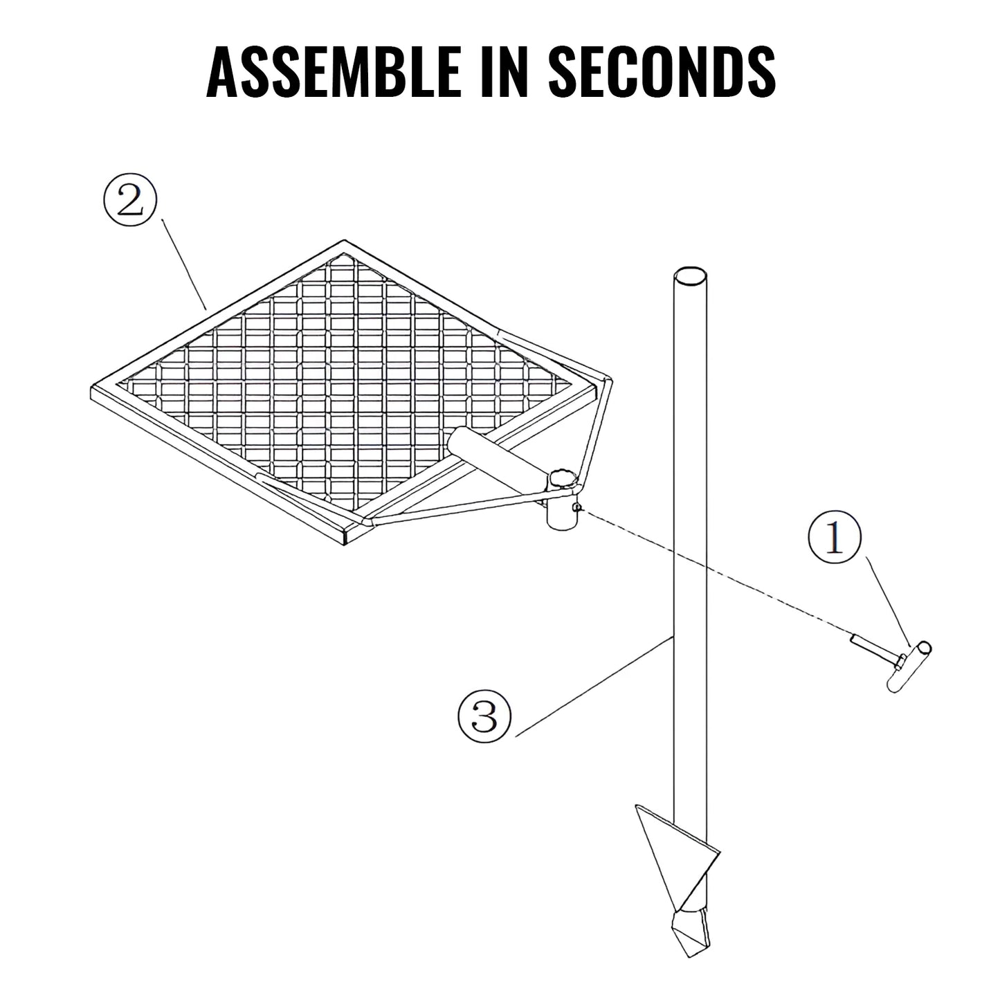 BENTISM Swivel Campfire Grill 16" x 16" Heavy Duty Steel Open Fire Cooking Grate Adjustable