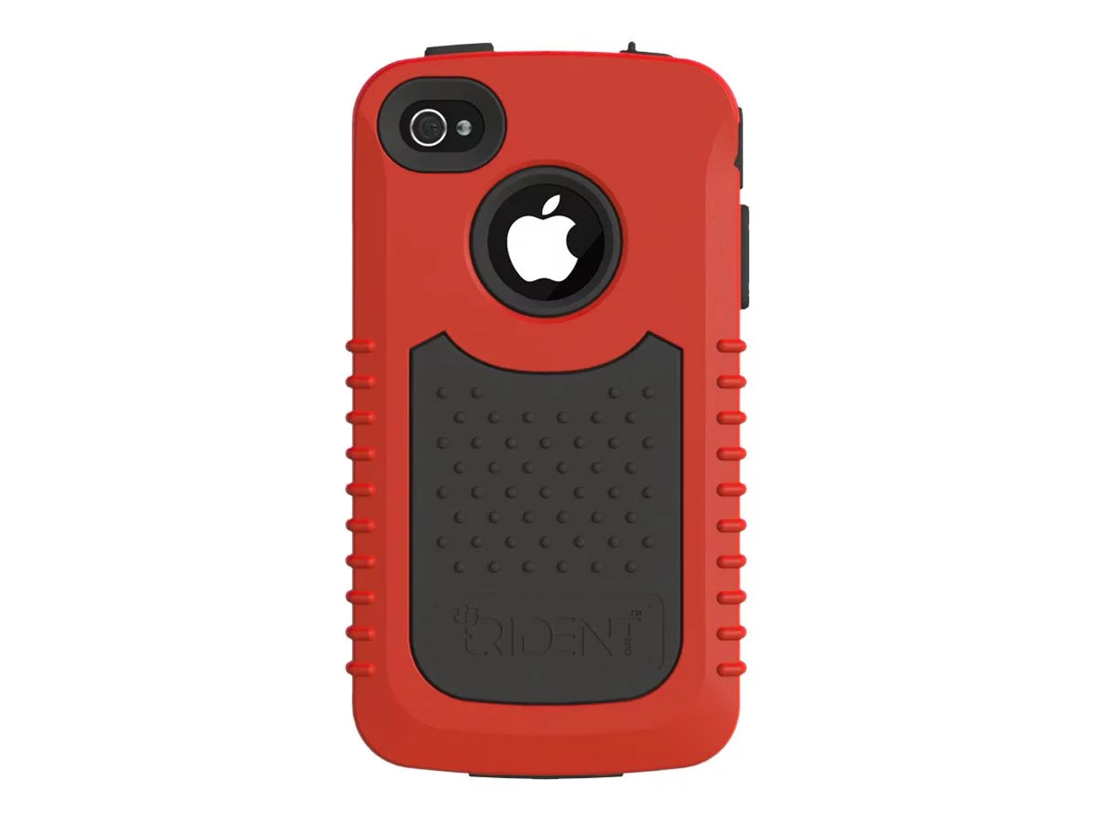 Trident Cyclops II Series - Protective case for cell phone - silicone, polycarbonate - red - for Apple iPhone 4, 4S