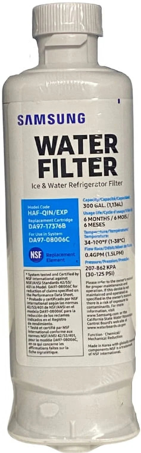 4-Pack Replacement for DA97-17376B HAF-QIN/EXP Refrigerator Water Filter New, Sealed