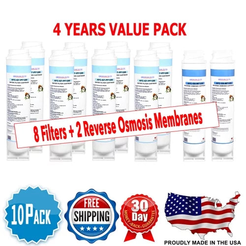 AFC Brand , Water Filters , Model # AFC-G7-PF1200 , Compatible with GE® PNRQ21LBN - 10 Filters - Made in U.S.A.