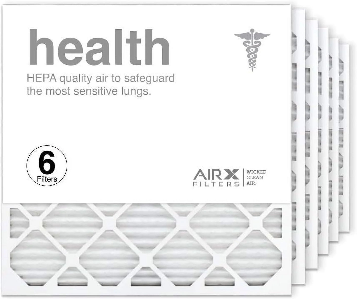 24X24x1 Air Filter MERV 13 Pleated HVAC AC Furnace Air Filter, Health 6-Pack, Made In The USA…