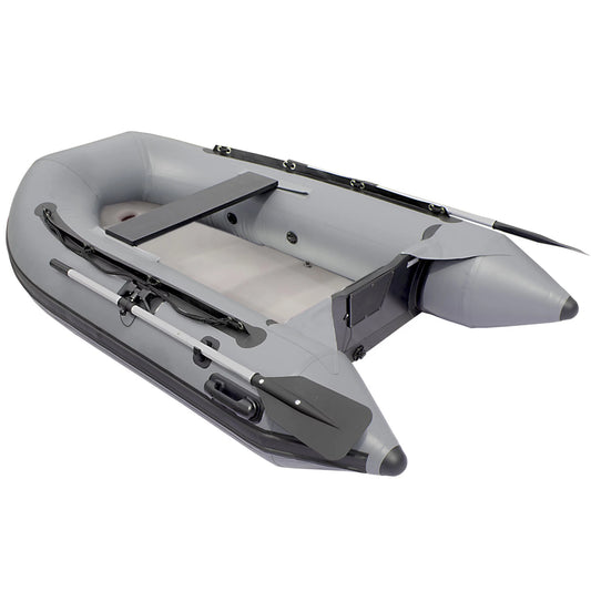 ALEKO Inflatable Air Floor Fishing Boat - 8.4 Foot - Gray