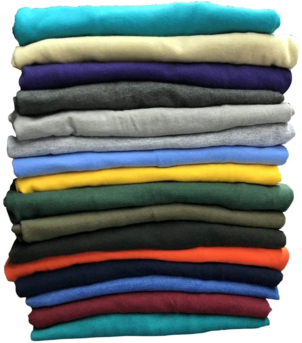 60 Pack of Bulk Mens Cotton Crew Tshirts, Assorted Wholesale Sleeve Tee Shirts (60 Pack Mens Tshirts Pack A, Small)