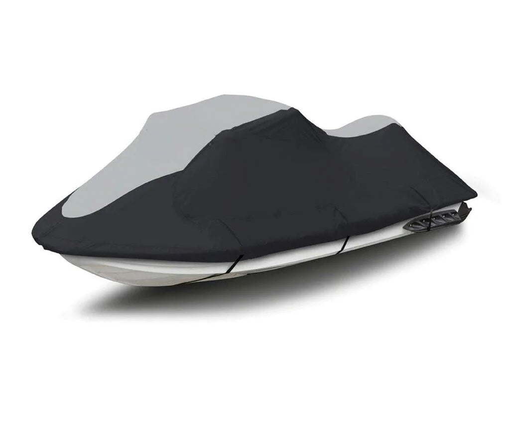 SUPER HEAVY-DUTY PWC JetSki Cover Compatible for Kawasaki STX 750 / 900 1994-2006 Jet Ski Trailerable Cover Black/Grey