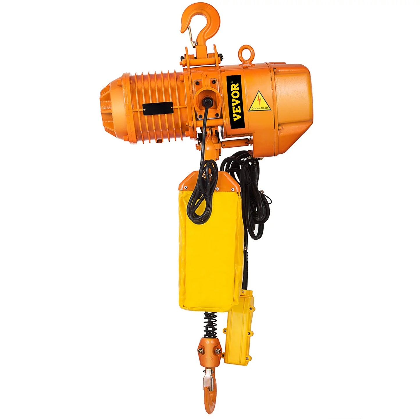 VEVOR 1 Ton Electric Chain Hoist, Single Phase 2200LBS/10FT Lift Height with Electrical Hook, Mount Chain Hoist G80, Double Chain with Pendant Control 110V for Logistics, Factories and Agriculture