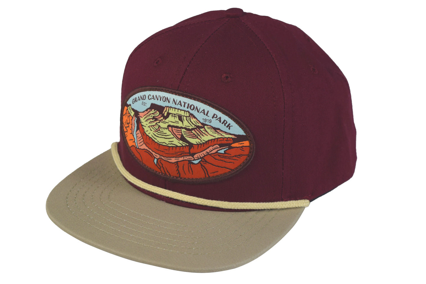 Sendero Provisions Grand Canyon National Park Hat Wine/Khaki Snapback Cap