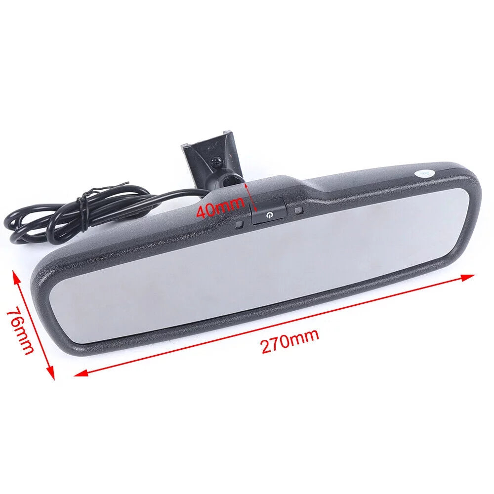 4.3" Car Monitor Rear View Mirror System Backup Reverse Camera Night Vision with Bracket