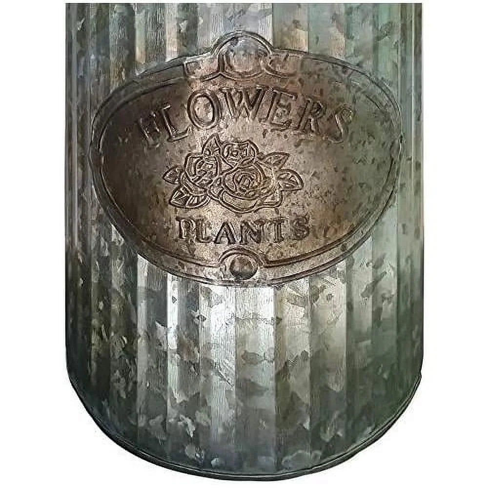 Vintage Industrial Farmhouse Chic Flowers And Plants Can With Handle (Does Not Come With Flowers)