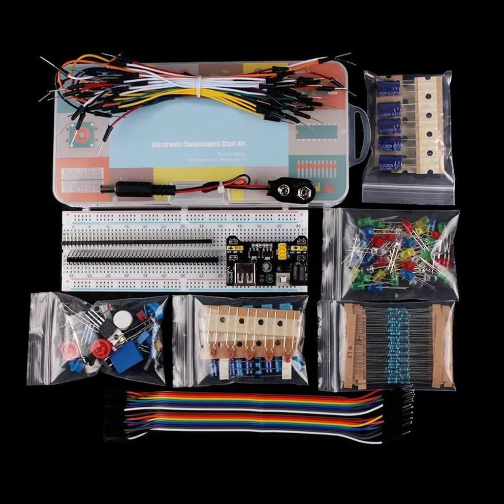 Basic Starter Breadboard, wires,Resistors, for