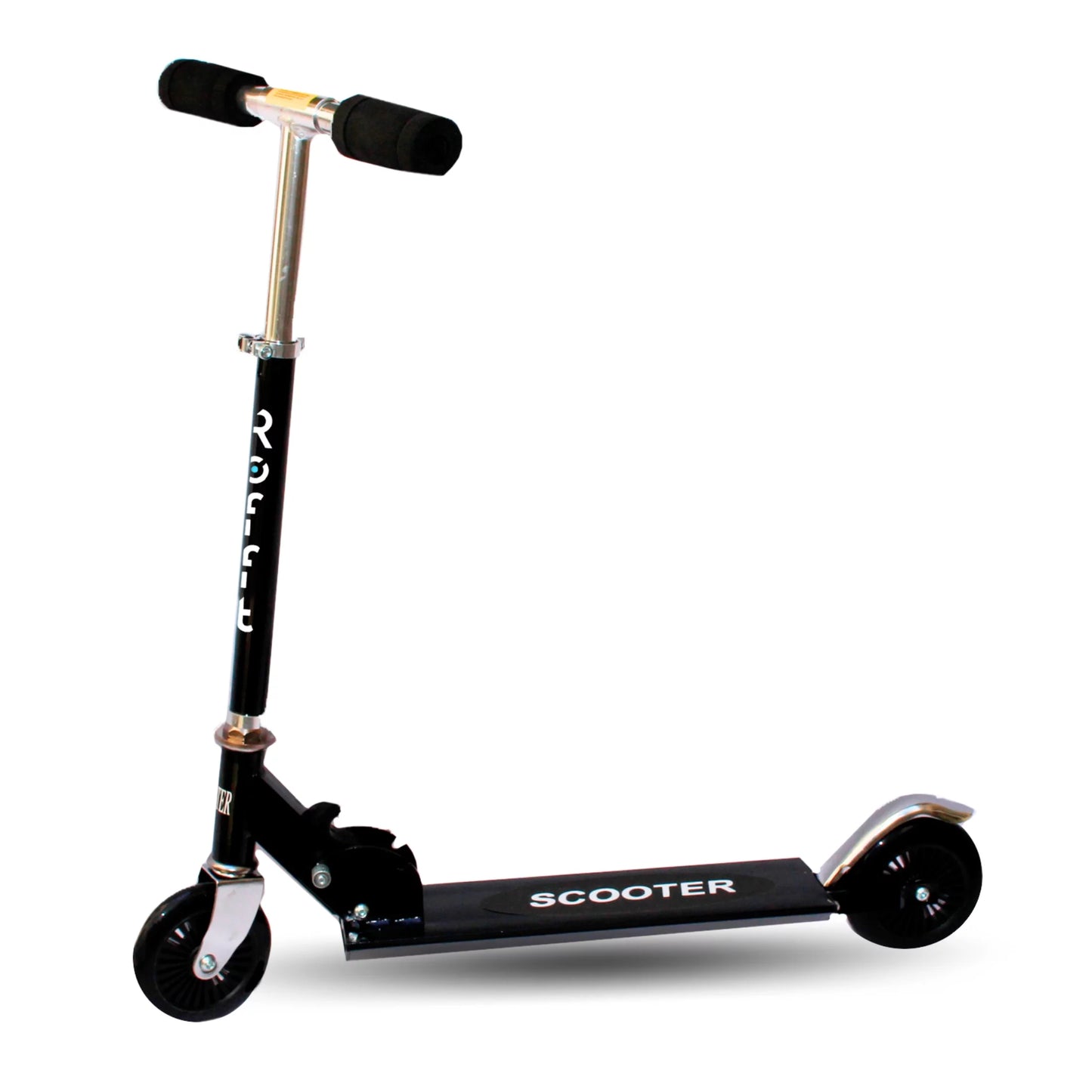 ROFFT - Kick Scooter for Kids, 3 - 7 Years Old and Up, Foldable, 2 Wheeled, Adjustable Height, Light Weight Aluminum T-Bar, Up to 145 Lbs - Black