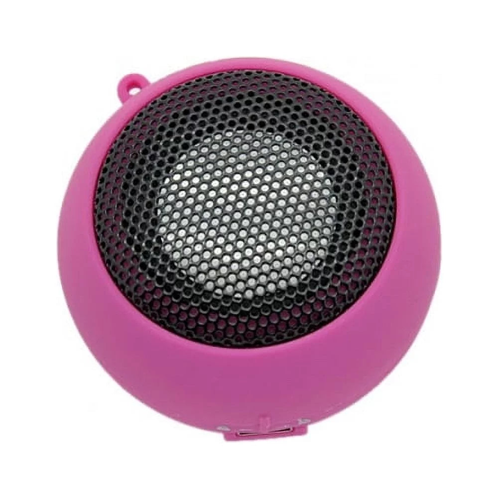 Wired Portable Loud Speaker Pink Multimedia Audio System Rechargeable Compatible With Alcatel Onyx - LG V50 ThinQ 5G, G8 ThinQ - Motorola Moto G7 Power Play - Nokia 3.1 Plus