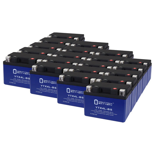 YTX4L-BS Lithium Replacement Battery Compatible with Protek YTX4L-BS - 20 Pack