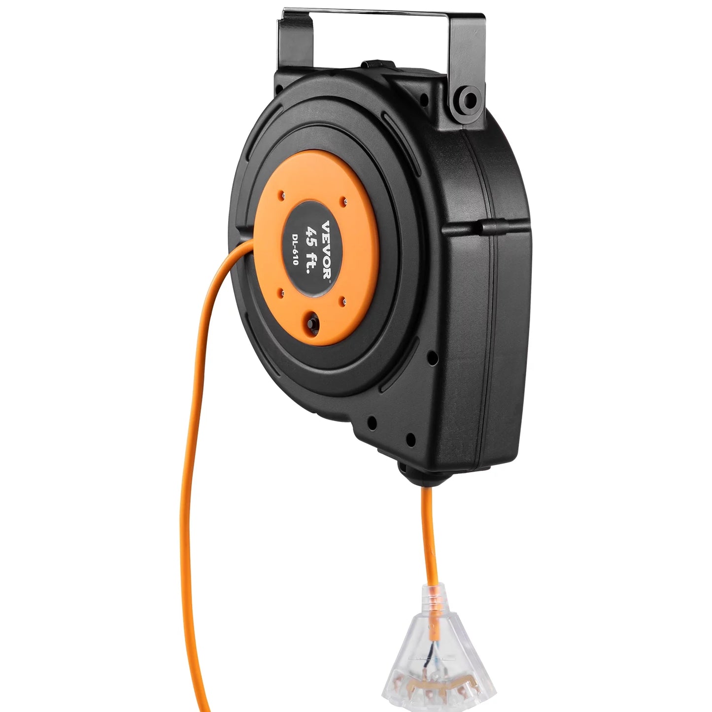 BENTISM Retractable Extension Cord Reel Power Cord Reel 45FT 12AWG/3C SJTOW UL