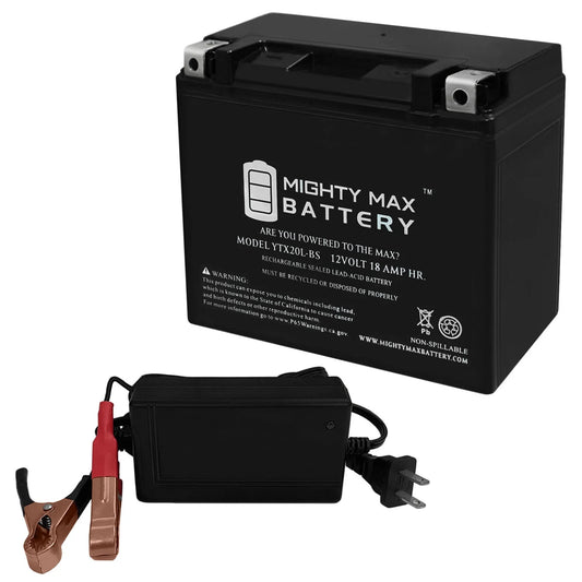 YTX20L-BS Battery for Kawasaki Jet Ski JT1500B, C + 12V 4Amp Charger