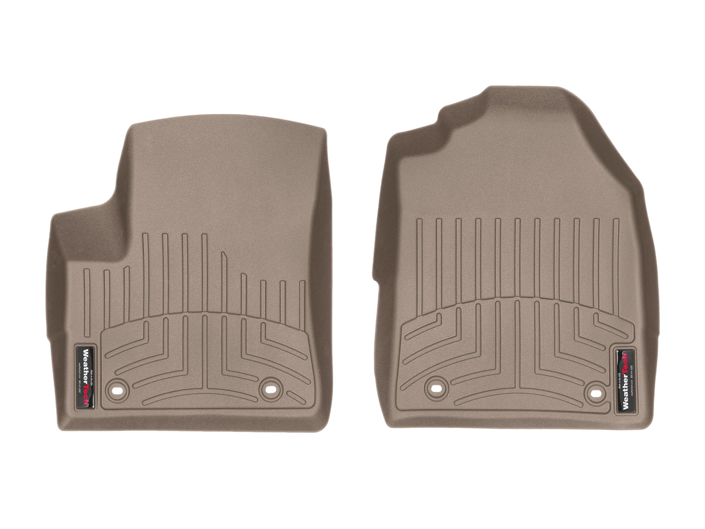 WeatherTech Custom Fit FloorLiners compatible with 2009-2013 Ford Transit Connect - 1st Row (Driver & Passenger), Tan