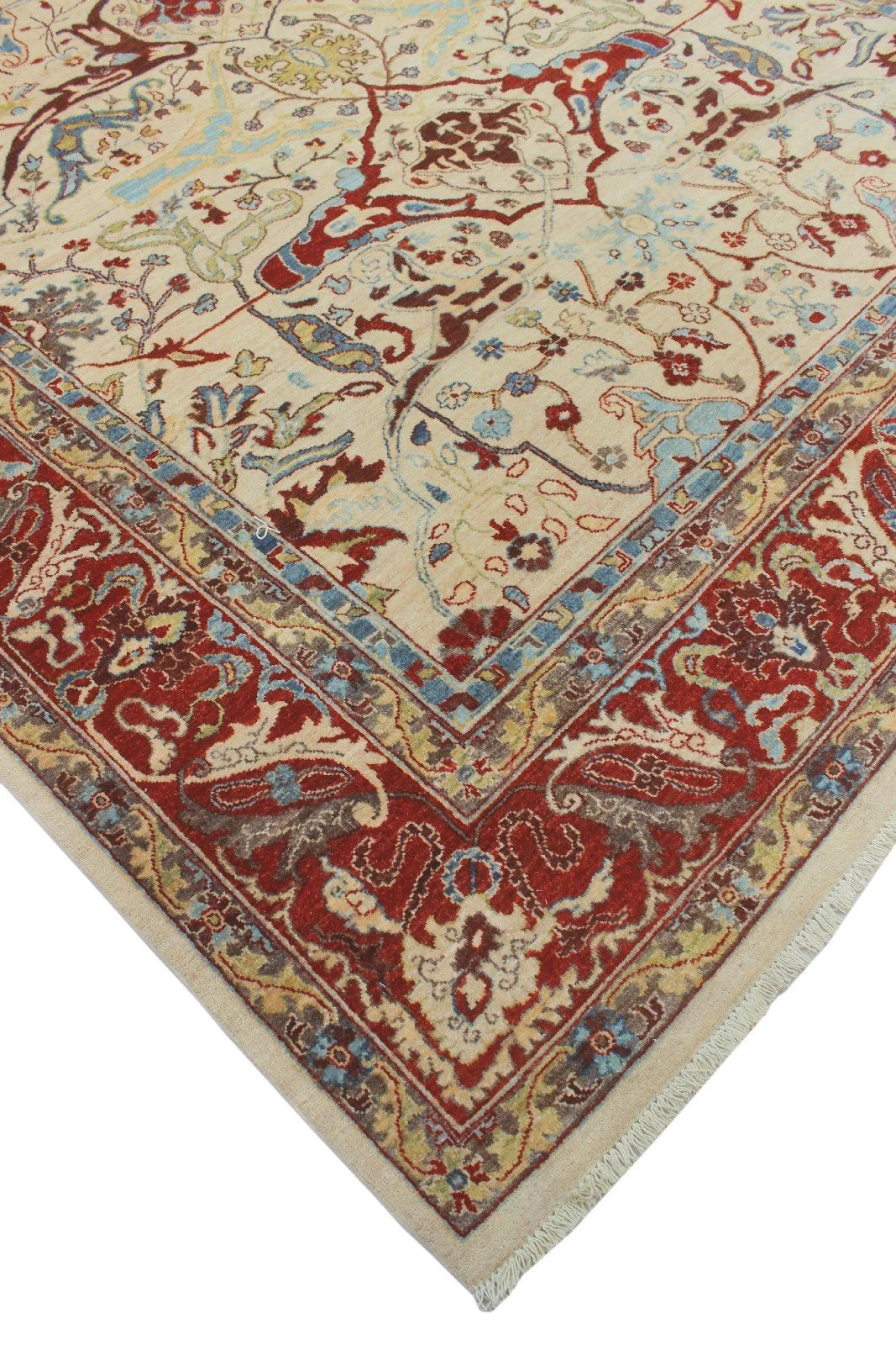 Aria Quinton Ivory/Red Rug, 7'10" x 9'11"