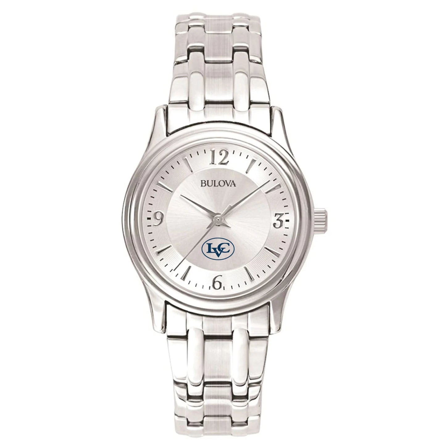 Women's Bulova Silver Lebanon Valley College Silver-Tone Dial Stainless Steel Quartz Watch