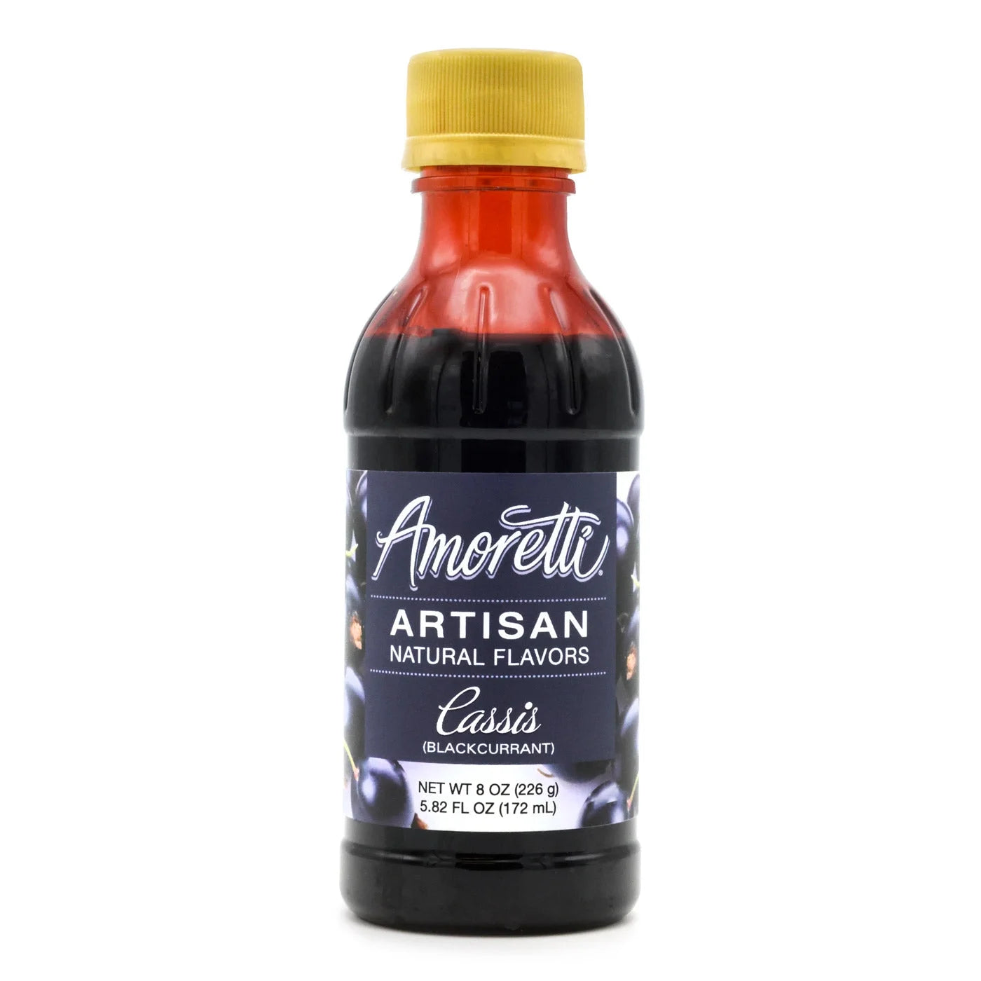 Amoretti - Natural Cassis (Blackcurrant) Artisan 2.2 lbs - Use In Pastry, Savory, Brewing & Ice Cream Applications, Preservative Free, Vegan, Gluten Free, No Artificial Sweeteners, Highly Concentrated