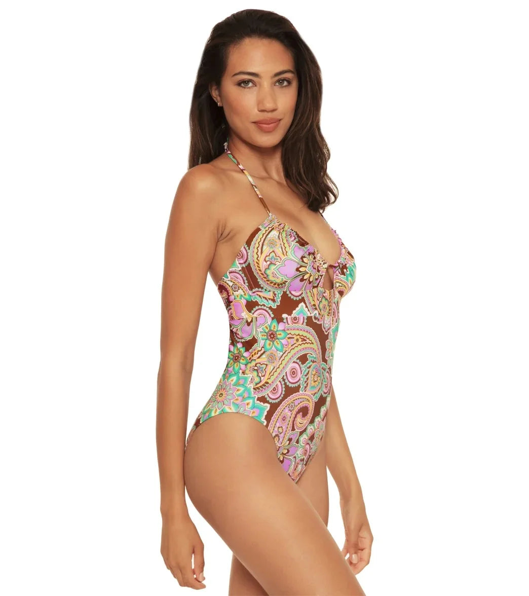 Becca by Rebecca Virtue MULTI Groovy Multi Way One-Piece Swimsuit, US Large