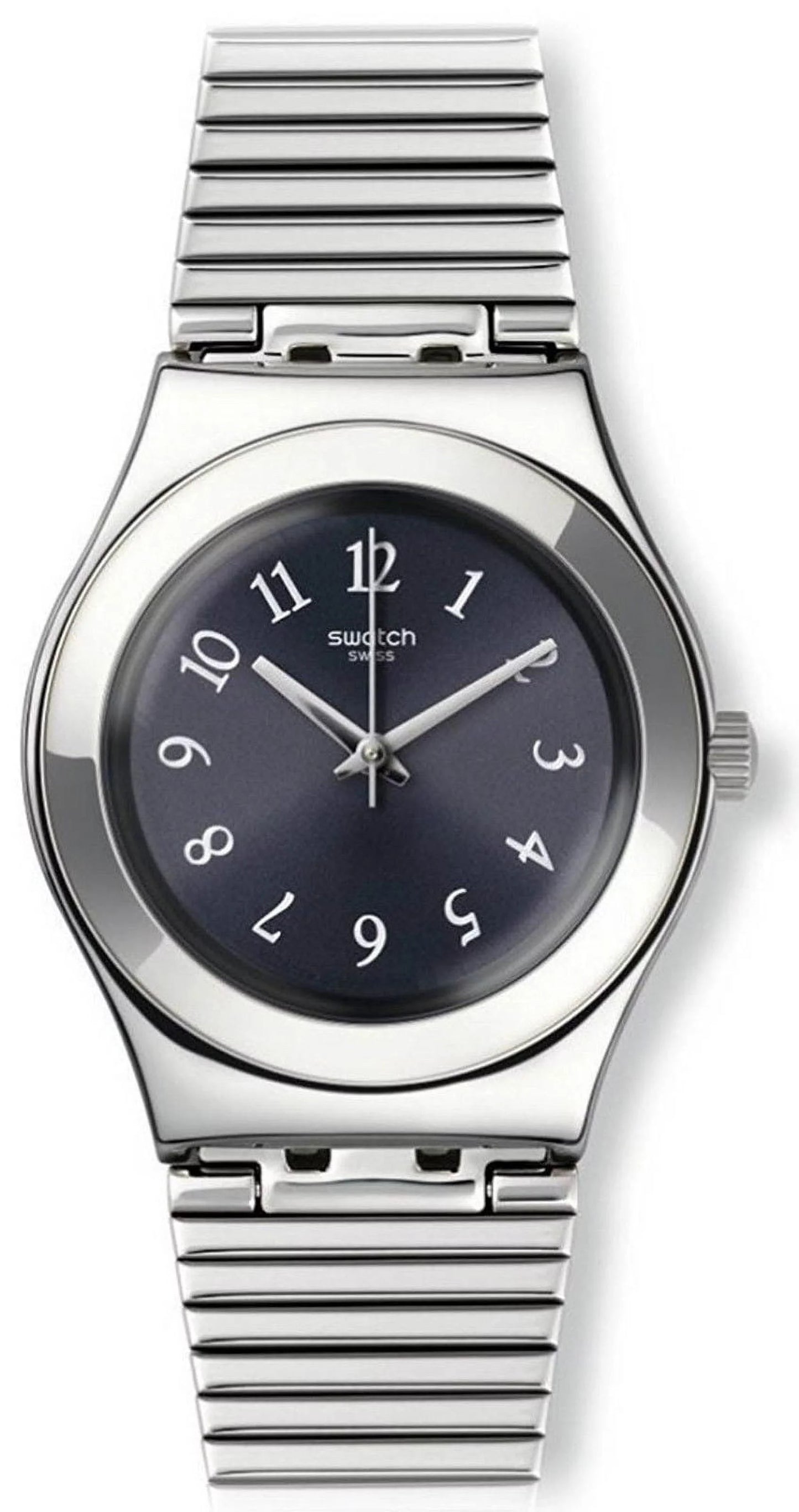 Swatch YLS186G Starling Black Dial Stainless Steel Women's Watch