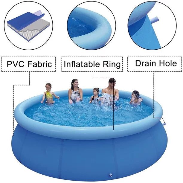 12ft X 30in Inflatable Swimming Pool Above Ground Included Pump