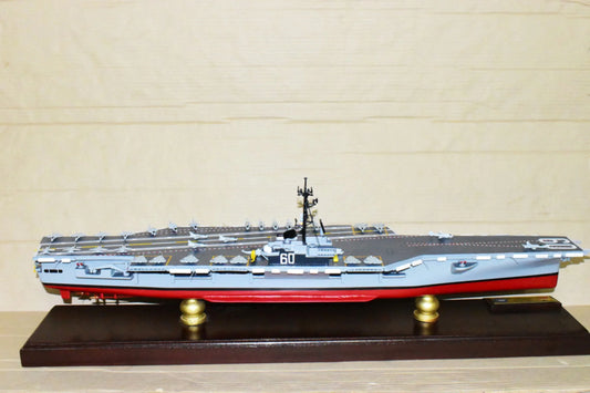 USS Saratoga CV-60 Aircraft Carrier Model,Navy,Scale Model,Mahogany,Forrestal Class