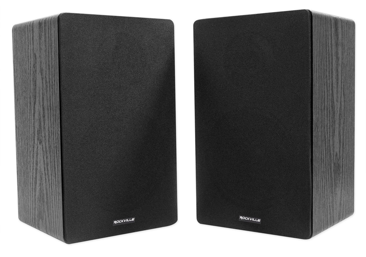 Rockville BLUAMP 150 Amplifier w/ Bluetooth+(4) 6.5" Bookshelf Speakers+Stands