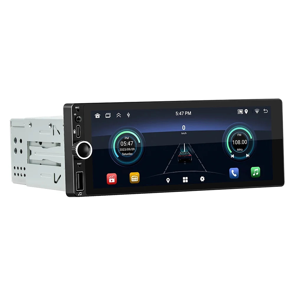 Android 13 Car Stereo Single Din Wireless Android Auto - [2+32G] 7 inch Touch Screen Radio - GPS Navigation, WiFi, Mirror Link + AHD Backup Camera and Microphone