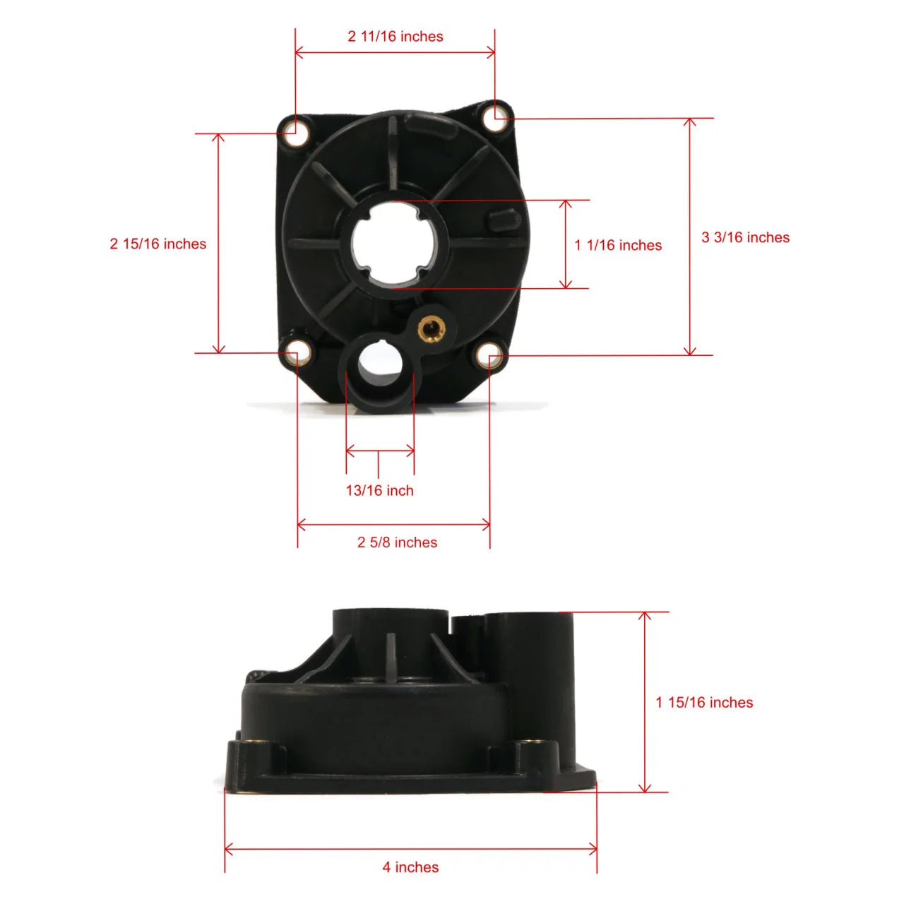 The ROP Shop | Water Pump Impeller, Housing Repair Kit For 1991 Evinrude 65 E65WMLEIB Engine