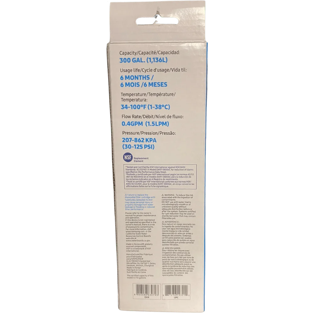 4-Pack Replacement for DA97-17376B HAF-QIN/EXP Refrigerator Water Filter New, Sealed