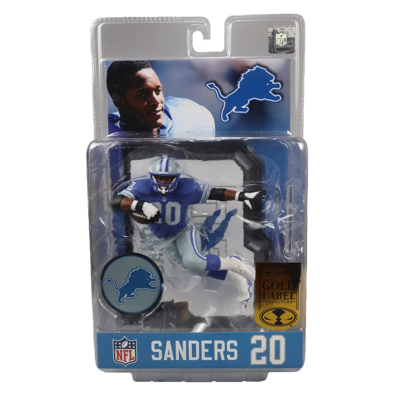 Barry Sanders (Detroit) (Blue) (Gold Label) 7" Posed Figure McFarlane